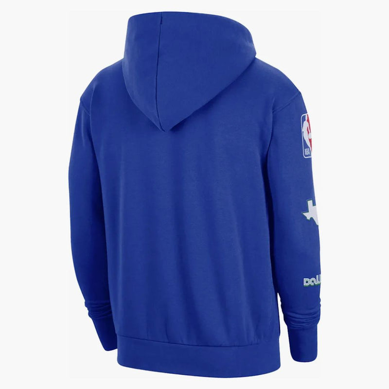 Nike Nba Dallas Mavericks Courtside City Edition Fleece Loose Fit Hoodie Blue