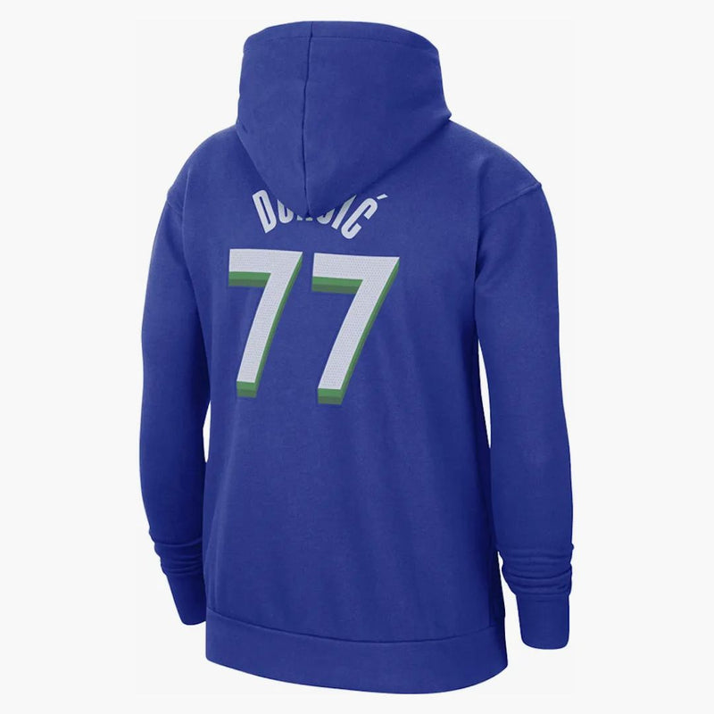 Nike Nba Dallas Mavericks Luca Doncic City Edition Fleece Pullover Hoodie Blue