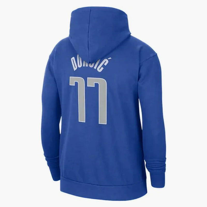 Nike Nba Dallas Mavericks Luca Doncic Essential Fleece Pullover Hoodie Blue