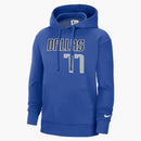 Nike Nba Dallas Mavericks Luca Doncic Essential Fleece Pullover Hoodie Blue