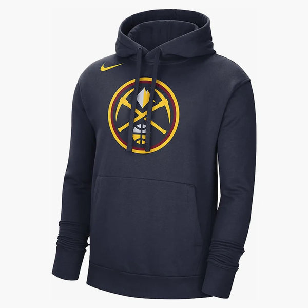 Nike Nba Denver Nuggets Fleece Pullover Hoodie College Navy
