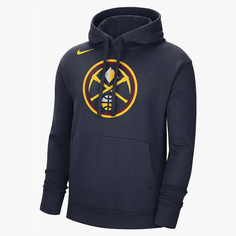 Nike Nba Denver Nuggets Fleece Pullover Hoodie College Navy