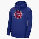 Nike Nba Detroit Pistons Pullover Fleece Loose Fit Hoodie Blue