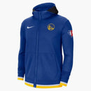 Nike Nba Golden State Warriors Showtime Dri-fit Full-zip Hoodie Blue