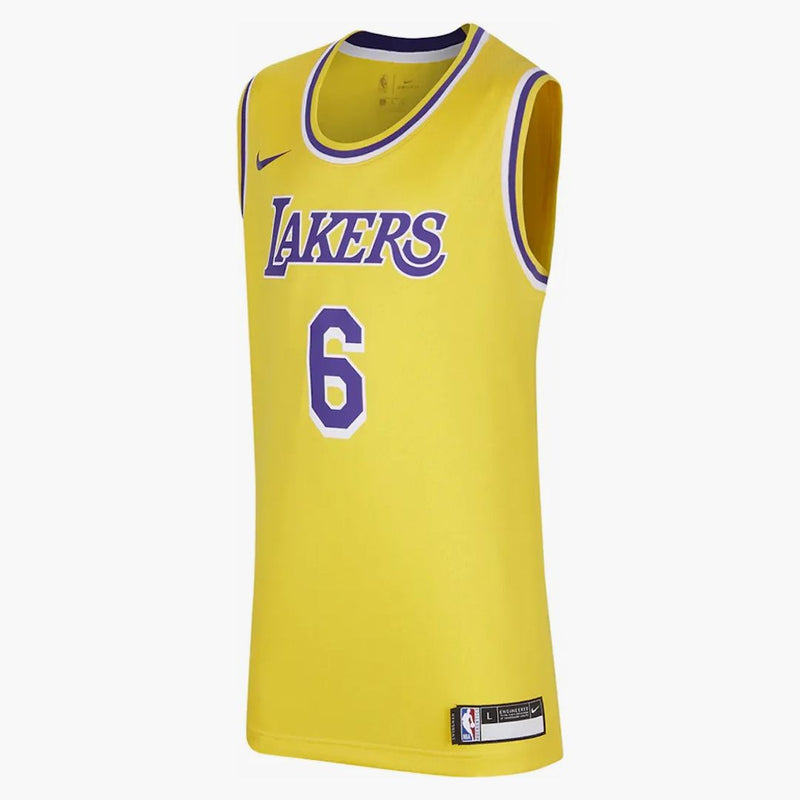 Nike Nba Kids Los Angeles Lakers Lebron James Icon Edition Swingman Jersey Yellow/purple