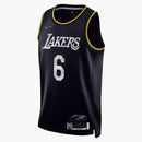 Nike NBA L.A. Lakers LeBron James Black MVP Swingman Jersey Black