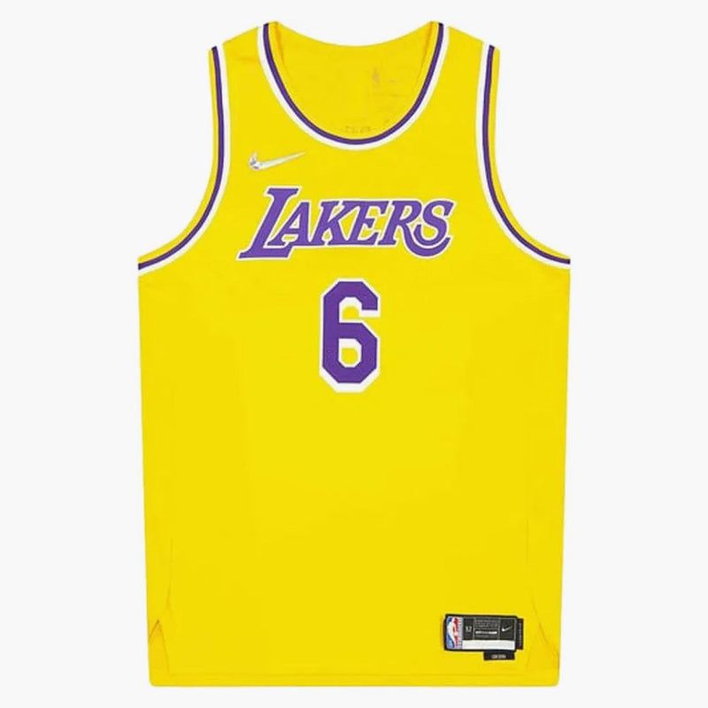 Nike Nba L.a. Lakers Lebron James Icon Edition Authentic Jersey Yellow