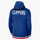 Nike Nba Los Angeles Clippers Showtime Dri-fit Full-zip Hoodie Blue