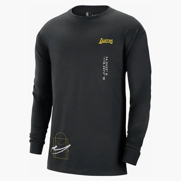 Nike Nba Los Angeles Lakers Cts Max90 L/s T-shirt Black