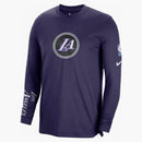 Nike Nba Los Angeles Lakers City Edition Dri-fit Loose Fit L/s T-shirt Purple