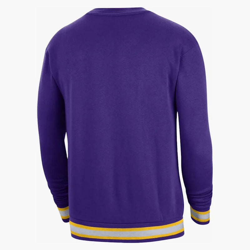 Nike Nba Los Angeles Lakers Courtside Fleece Loose Fit Sweatshirt Purple