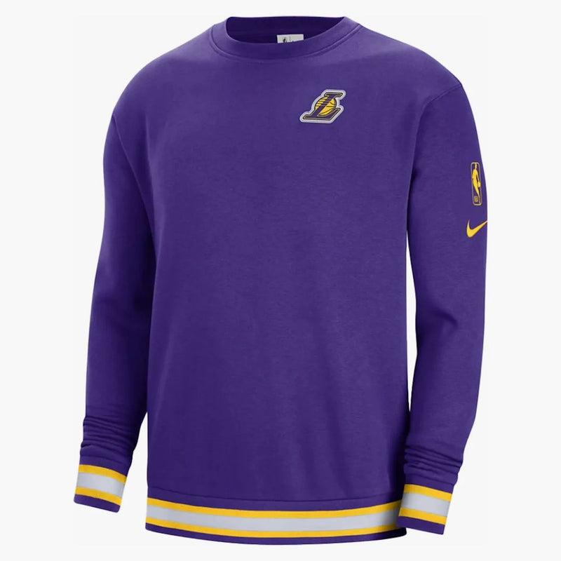 Nike Nba Los Angeles Lakers Courtside Fleece Loose Fit Sweatshirt Purple