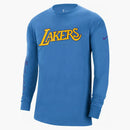 Nike Nba Los Angeles Lakers Courtside L/s T-shirt Blue