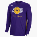 Nike Nba Los Angeles Lakers Dri-fit Loose Fit L/s T-shirt Purple