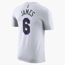 Nike Nba Los Angeles Lakers Lebron James City Edition T-shirt White