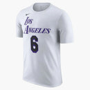 Nike Nba Los Angeles Lakers Lebron James City Edition T-shirt White