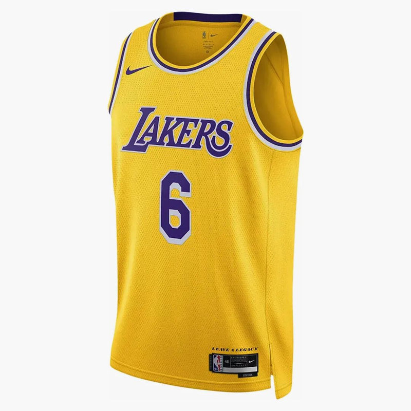 Nike Nba Los Angeles Lakers Lebron James Icon Edition Jersey Yellow/purple