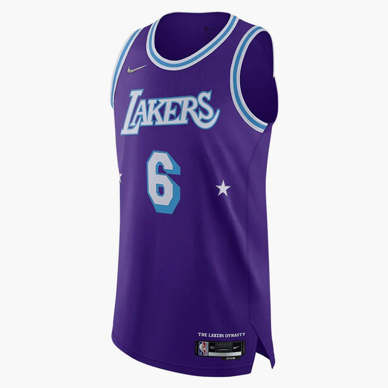 Nike Nba Los Angeles Lakers Lebron James Moments Mixtape City Edition Authentic Jersey Purple