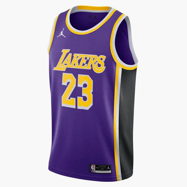 Nike NBA Los Angeles Lakers LeBron James Dichiarazione Edizione 2020 Swingman Jersey Purple/Yellow