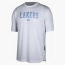 Nike Nba Los Angeles Lakers Prgm Hwc Classics Dri-fit Loose Fit T-shirt White/light Blue