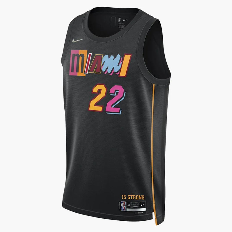 Nike Nba Miami Heat City Edition Jimmy Butler 22 Dri-fit Swingman Jersey Black