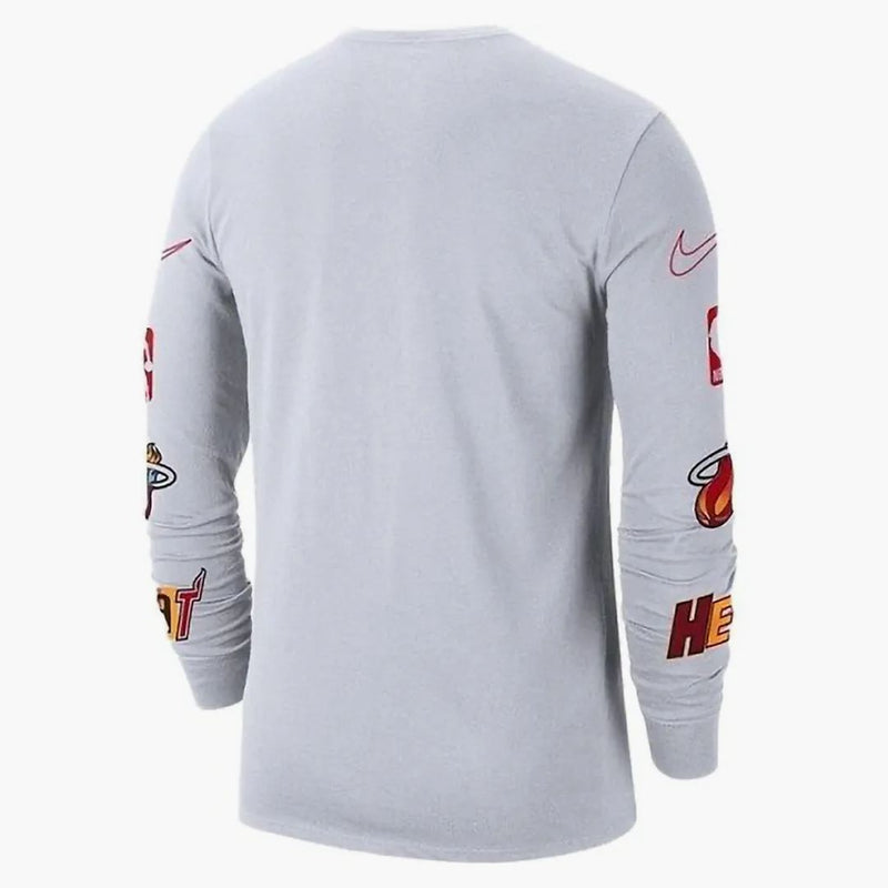 Nike Nba Miami Heat City Edition Long Sleeve T-shirt White