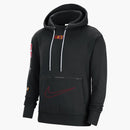 Nike Nba Miami Heat Courtside City Edition Fleece Loose Fit Hoodie Black