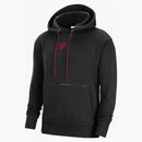 Nike Nba Miami Heat Courtside Fleece Loose Fit Hoodie Black Heather/tough Red