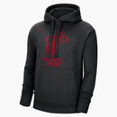 Nike Nba Miami Heat Essential Fleece Pullover Loose Fit Hoodie Black Red