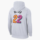 Nike Nba Miami Heat Jimmy Butler City Edition Fleece Pullover Hoodie Heather Grey