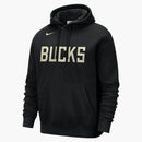 Nike Nba Milwaukee Bucks Courtside Fleece Loose Fit Hoodie Black