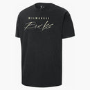 Nike Nba Milwaukee Bucks Courtside Max 90 Loose Fit T-shirt Dark Grey/cream