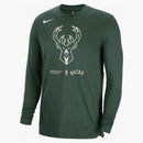 Nike Nba Milwaukee Bucks Dri-fit Loose Fit Long Sleeve T-shirt Dark Green
