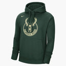Nike Nba Milwaukee Bucks Essential Fleece Pullover Loose Fit Hoodie Dark Green