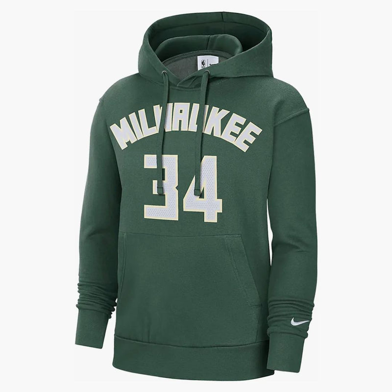 Nike Nba Milwaukee Bucks Giannis Antetokounmpo Essential Fleece Hoodie Green