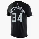 Nike Nba Milwaukee Bucks Giannis Antetokounpo T-shirt Black/white/green