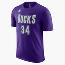 Nike Nba Milwaukee Bucks Giannis Antetokounpo T-shirt Purple/white