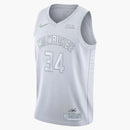 Nike NBA Milwaukee Bucks MVP 34 Antetokounmpo Swingman Jersey White