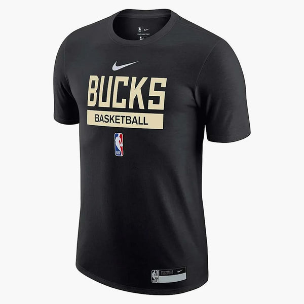 Nike Nba Milwaukee Bucks Practice Dri-fit T-shirt Black