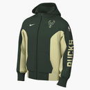 Nike Nba Milwaukee Bucks Showtime Dri-fit Hoodie Hunter Green