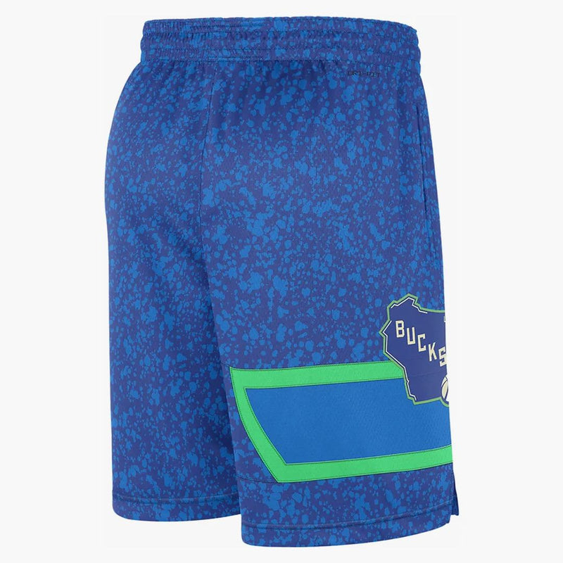 Nike Nba Milwaukee Bucks Swingman City Edition Dri-fit Shorts Photo Blue/flat Opal