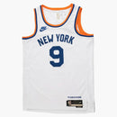 Nike Nba New York Knicks Rj Barrett Classic Edition Jersey White/blue