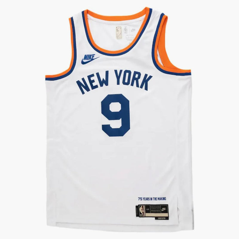 Nike Nba New York Knicks Rj Barrett Classic Edition Jersey White/blue