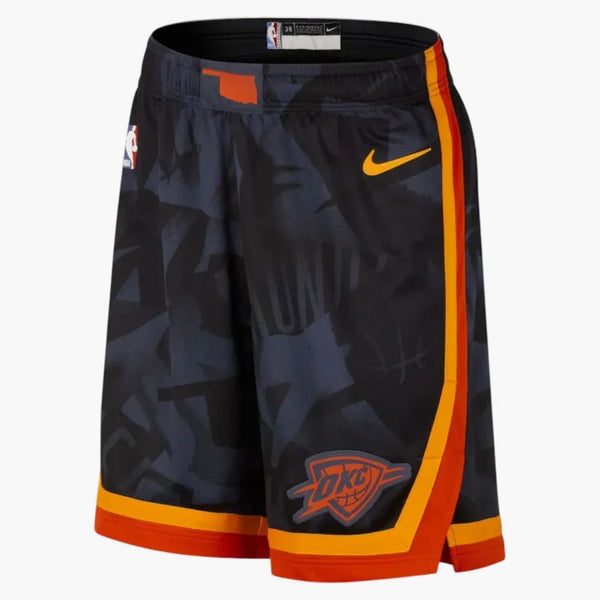 Nike Nba Oklahoma City Thunder City Edition Swingman Shorts Black/orange