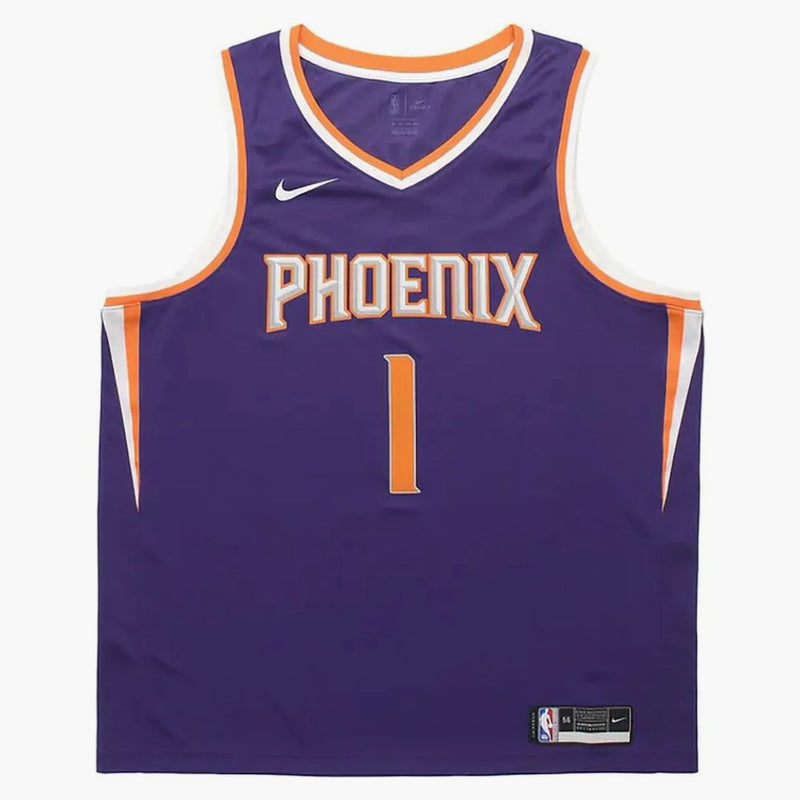 Nike Nba Phoenix Suns Devin Booker Icon Edition 2023 Swingman Jersey Purple/orange/white