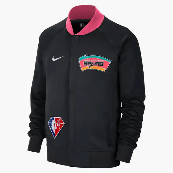 Nike Nba San Antonio Spurs Showtime City Edition Dri-fit Jacket Black