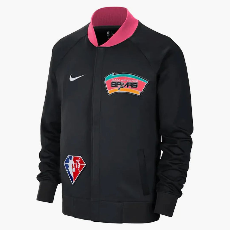 Nike Nba San Antonio Spurs Showtime City Edition Dri-fit Jacket Black
