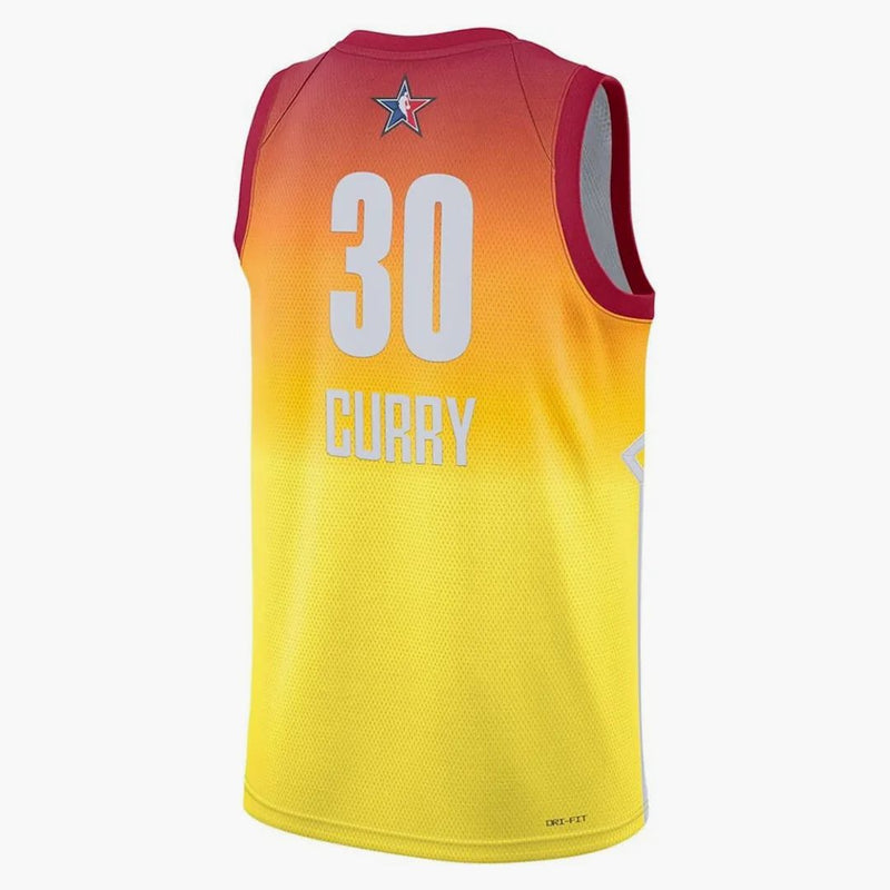 Nike Nba Stephen Curry All Star 2023 Jersey Yellow/orange