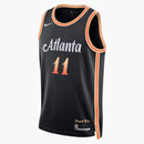 Nike Nba Trae Young Atlanta Hawks Dri-fit Jersey Black/orange