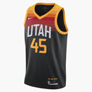 Nike Nba Utah Jazz City Edition Donovan Mitchell 45 Swingman Jersey Black/sundial